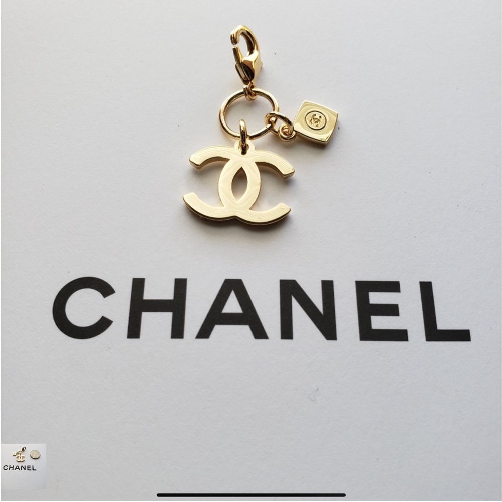 Authentic CHANEL CC Holiday Double Charm Pendant